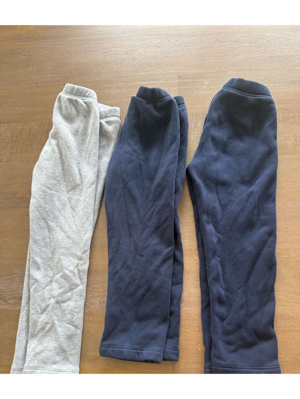 GAP kids Fleece Leggings in Navy and Light Gray